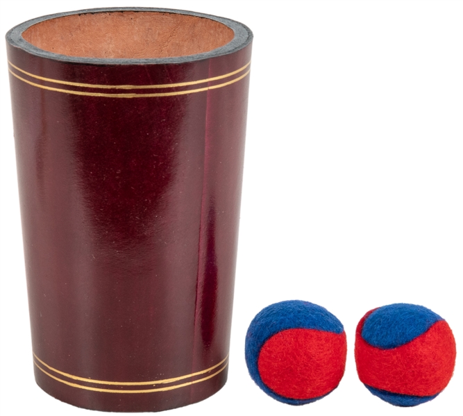  Leather Chop Cup. Italy: Falieer Rogai [?], ca. 1970s. Smoo...