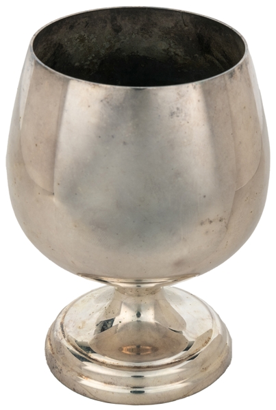  Chop Goblet. 1970s. Spun metal chalice on a pedestal base (...