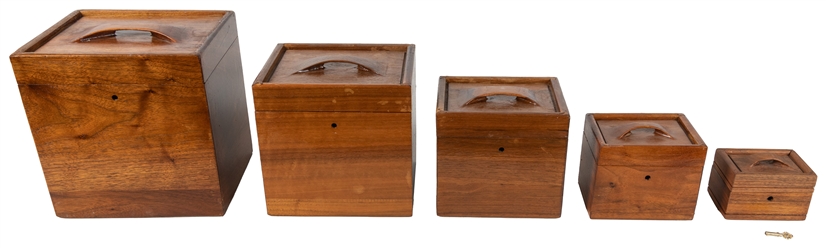  Nest of Boxes Prototype. Escondido: John Dahms, 1980s. Hand...