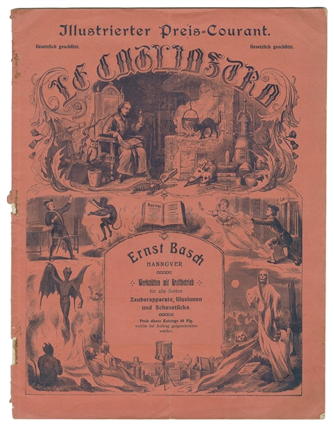  Ernst Basch. Illustrierter Preis-Courant. Le Cagliostro. Ca...