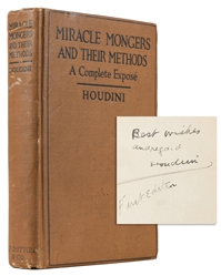  HOUDINI, Harry (Erik Weisz, 1874 – 1926). Miracle Mongers a...