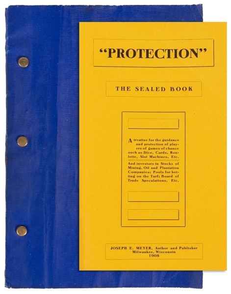  MEYER, Joseph E. (1878-1950). Protection. The Sealed Book. ...
