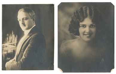  [MAGICANS – PHOTOGRAPHS] Six Photographs of Magicians and A...