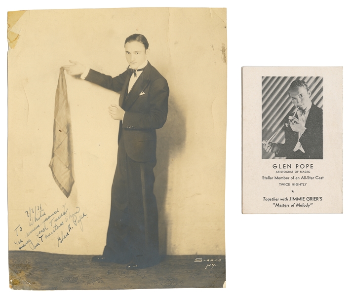  POPE, Glen (1910 - ?). Inscribed and Signed Photograph of G...