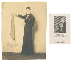  POPE, Glen (1910 - ?). Inscribed and Signed Photograph of G...