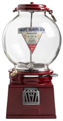  Ad-Lee Novelty Co. Model D 1 Cent Gumball Machine. Red cast...