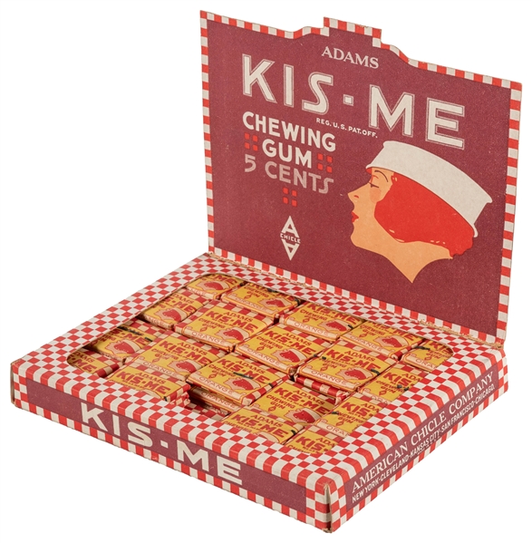  Adams Kis-Me Chewing Gum in Original Box. New York: America...