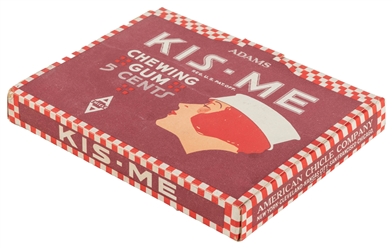  Adams Kis-Me Chewing Gum in Original Box. New York: America...