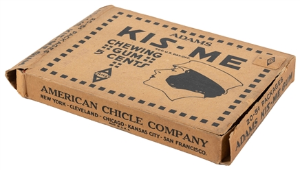  Adams Kis-Me Chewing Gum in Original Box. New York: America...