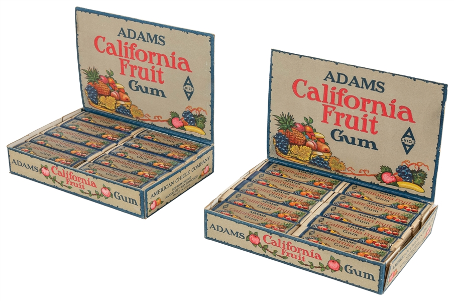  Adams California Fruit Gum. Two boxes. New York: American C...