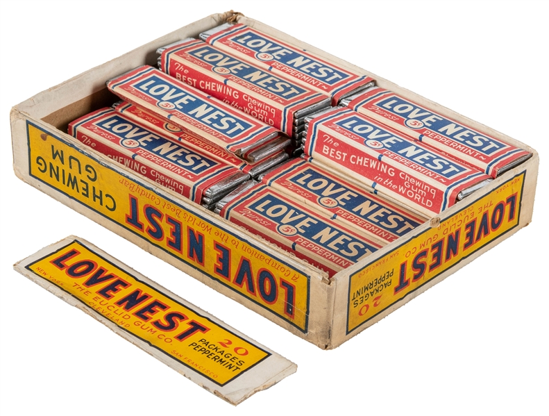  Love Nest Chewing Gum in Original Box. San Francisco: Eucli...
