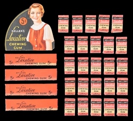  Kellers Laxative Chewing Gum Lot. Boston: Goudey Gum Co., ...