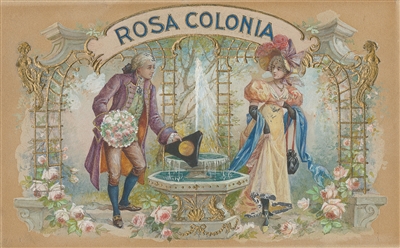  Witsch & Schmitt “Rosa Colonia" Original Cigar Label Artwor...