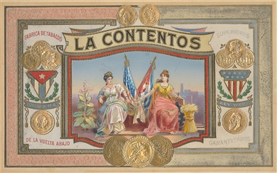  Pasbach-Voice Lithographing “La Contentos" Original Cigar L...
