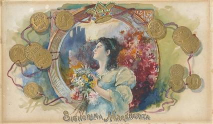  Schumacher & Ettlinger “Signorina Margherita" Cigar Label A...