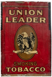 Union Leader Smoking Tobacco Tin Sign. P. Lorillard Co., ca...