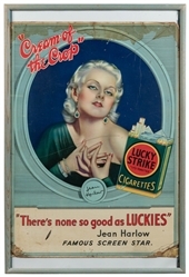  “Cream of the Crop" Lucky Strike Cigarettes Cardboard Adver...