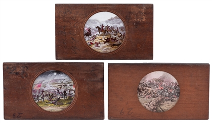  [U.S. CIVIL WAR]. Collection of 37 magic lantern slides. Ci...