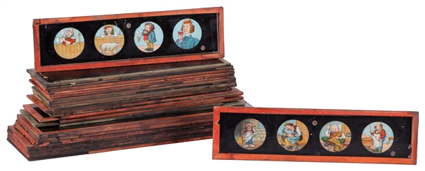  [VIEWERS]. Two optical viewers and a magic lantern slide co...
