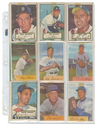  Binder of 1950s Topps and Bowman Baseball Cards. 117 cards,...