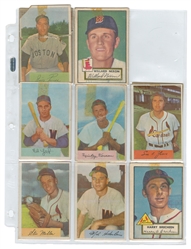  Binder of 1950s Topps and Bowman Baseball Cards. 117 cards,...