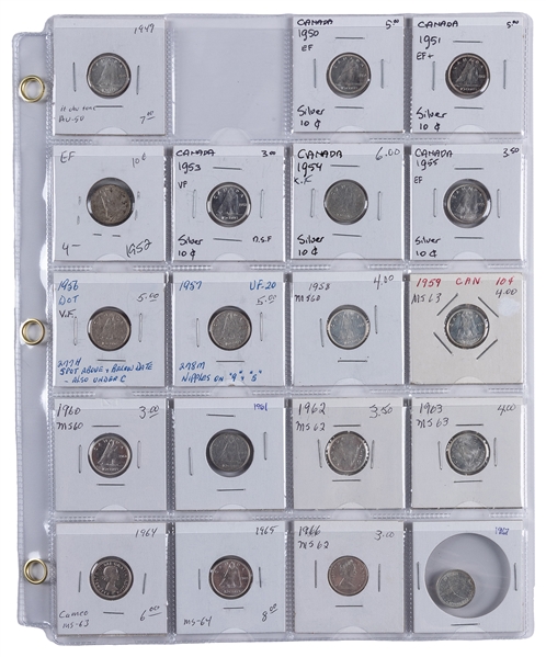  Canadian Coin Collection (136). Antique to modern coins (13...