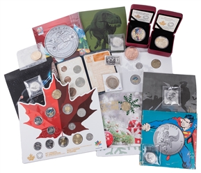  [COINS & SILVER]. Group of proof coins and silver. Includin...