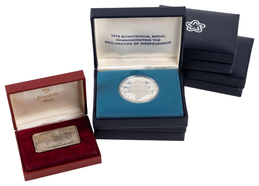  Five Silver Commemorative Coins. Including (4) American Bic...